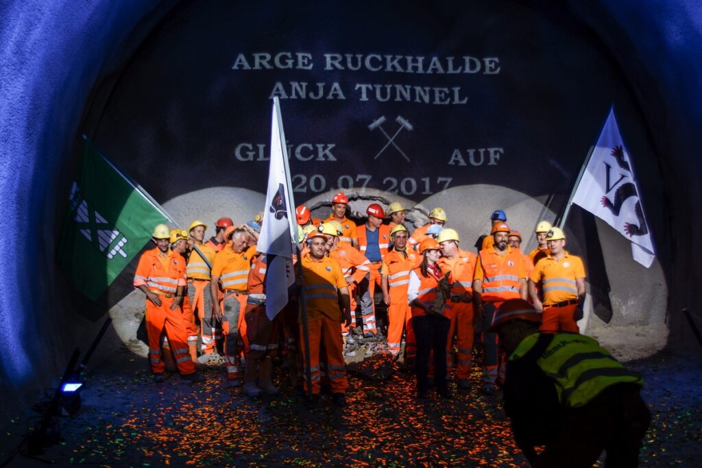 Tunnel Breakthrough Ruckhalden St. Gallen